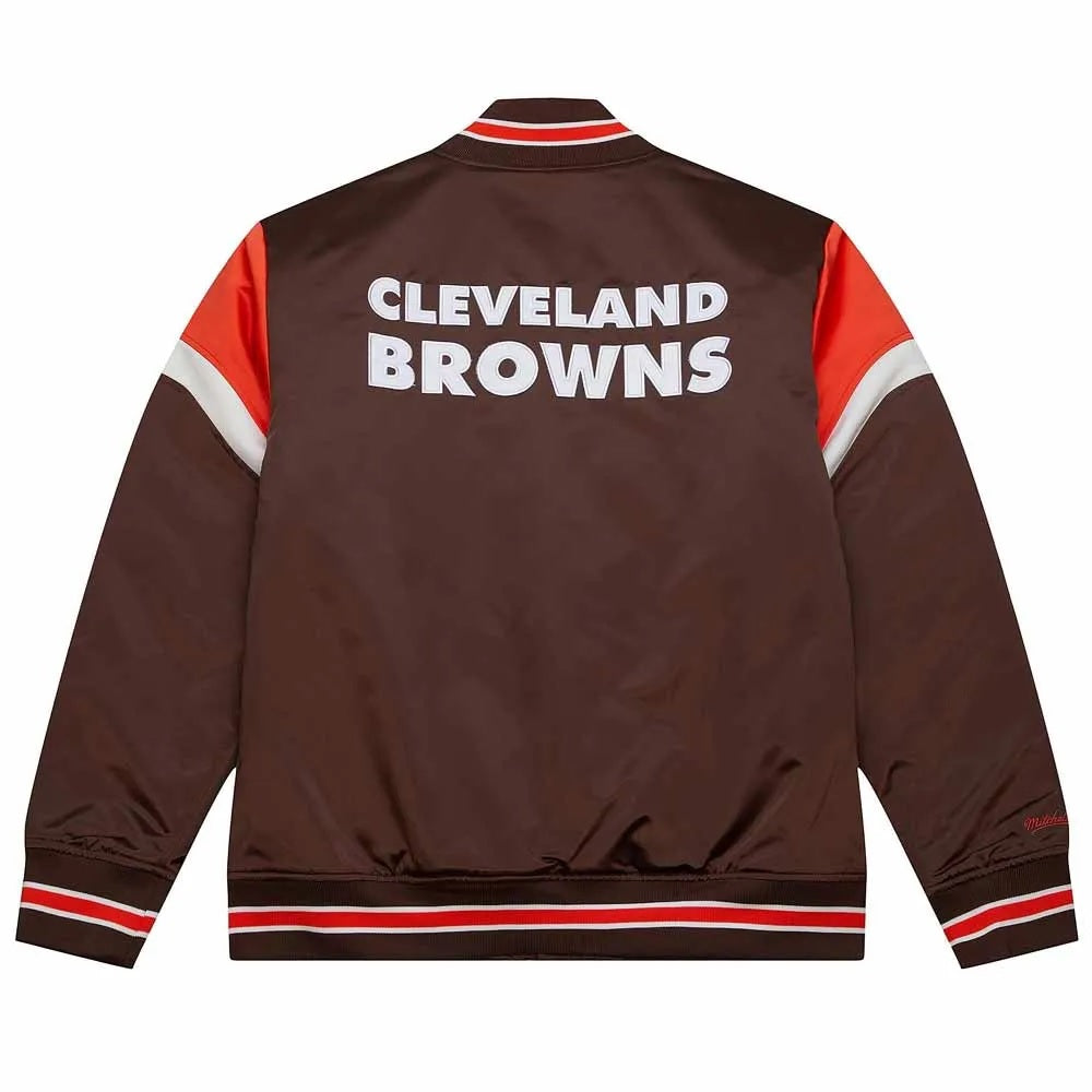 Cleveland Browns Heavyweight Satin Jacket - back view