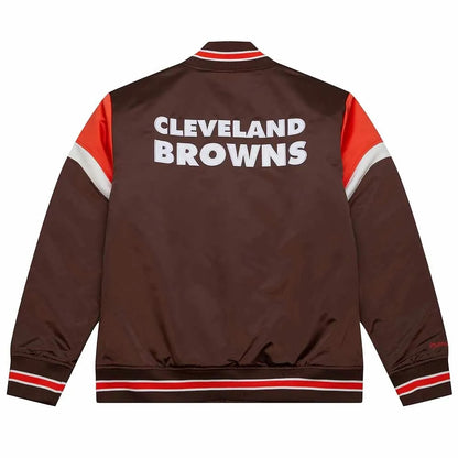 Cleveland Browns Heavyweight Satin Jacket - back view