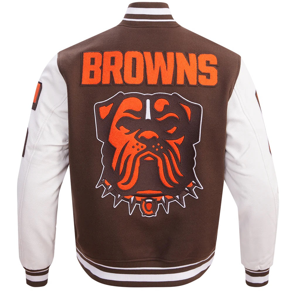 Cleveland Browns Mashup Varsity Jacket - back view