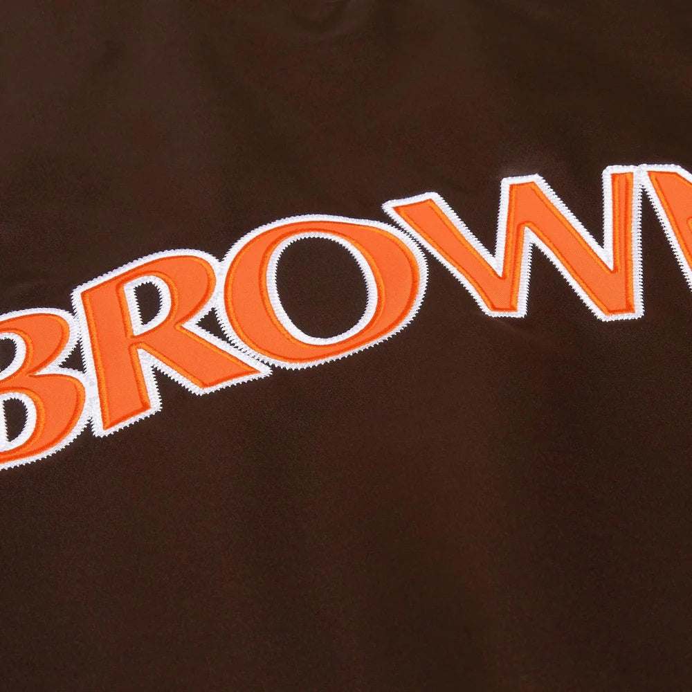 Starter Cleveland Browns Heavyweight Satin Jacket - back view