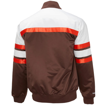 Cleveland Browns Team Players Satin Varsity Jacket - back view