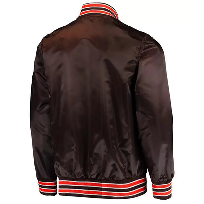 Cleveland Browns The Diamond Retro Satin Jacket - back view