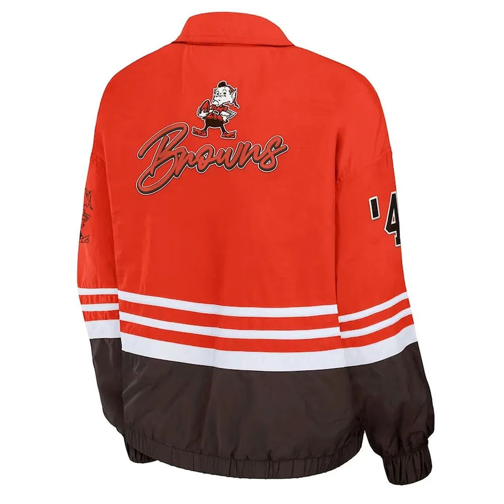 Cleveland Browns Throwback Windbreaker Jacket - back view