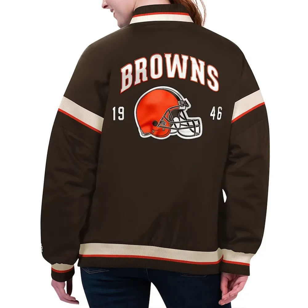 Cleveland Browns Tournament Varsity Jacket - back view