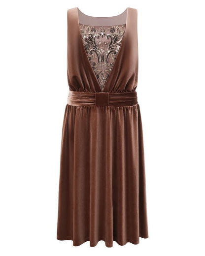 The Young And The Restless Ashley Campbell Brown Velvet Dress - view 2