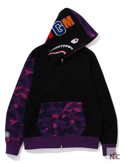 Color Camo Shark Full Zip Hoodie Clanton Jacket
