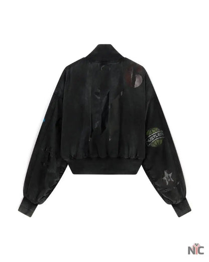 Crash Bomber Black Clanton Jacket