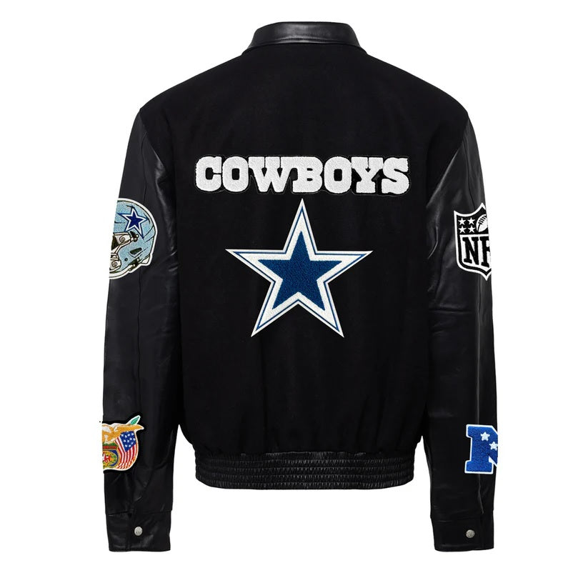 Dallas Cowboys Jeff Hamilton Wool And Leather Varsity Jacket