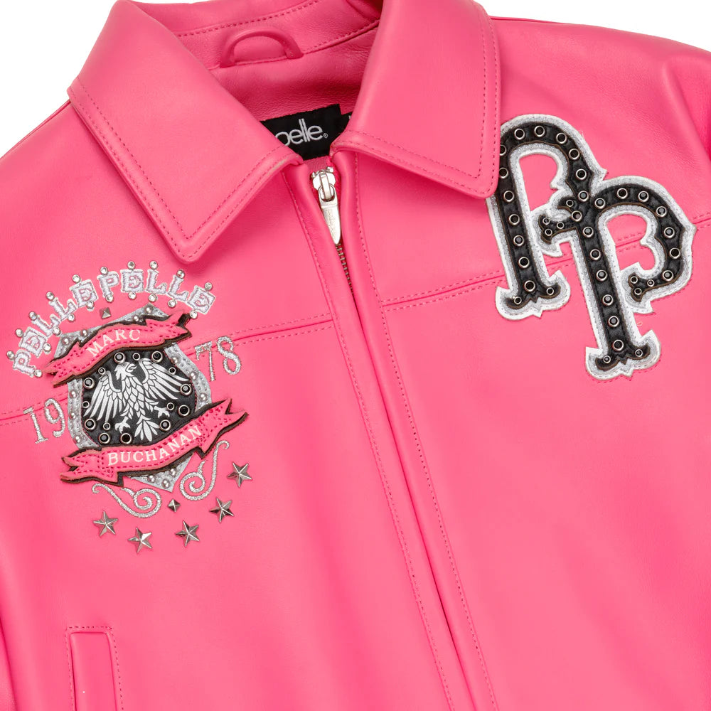 World Famous Pelle Pelle Women's Pink Jacket - detail view