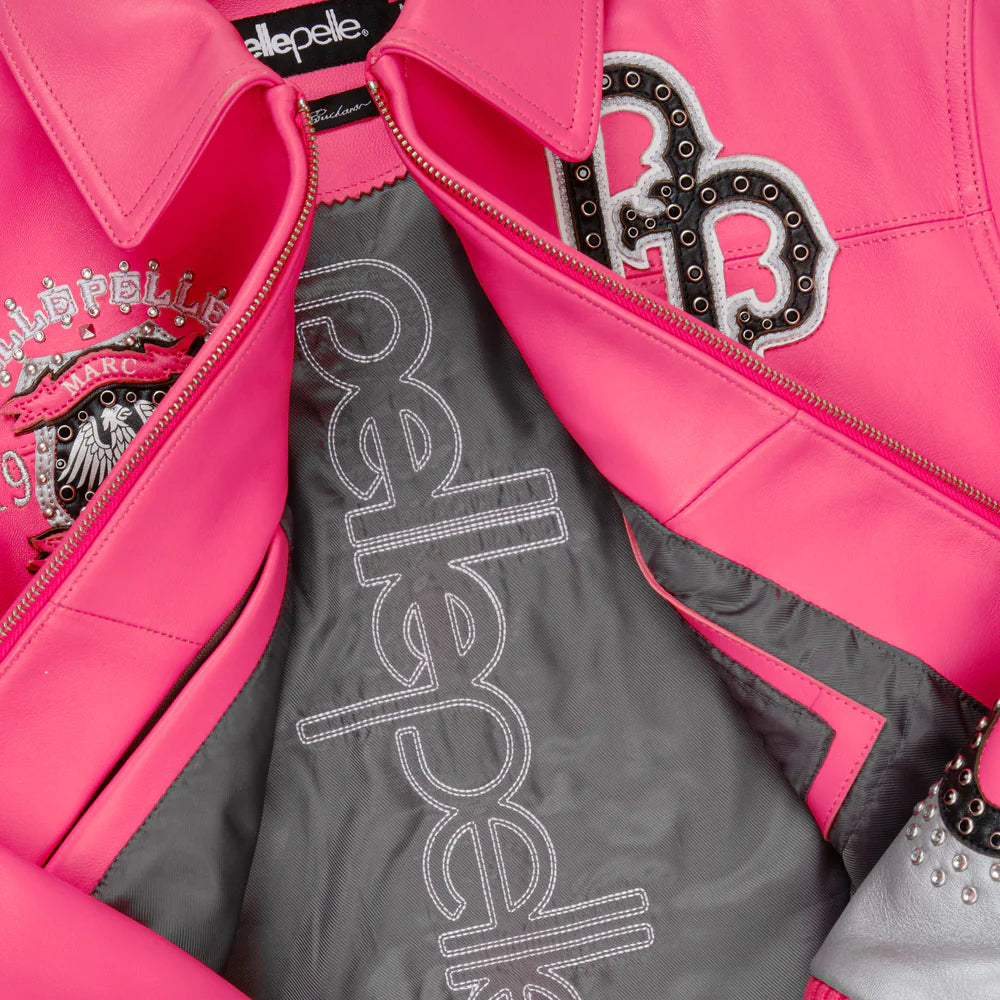 World Famous Pelle Pelle Women's Pink Jacket - side view