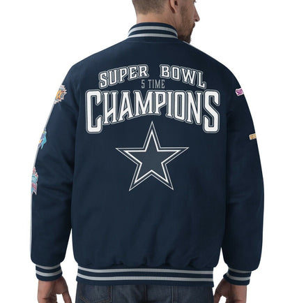 Dallas Cowboys 5 Time Super Bowl Champion Jacket - back view