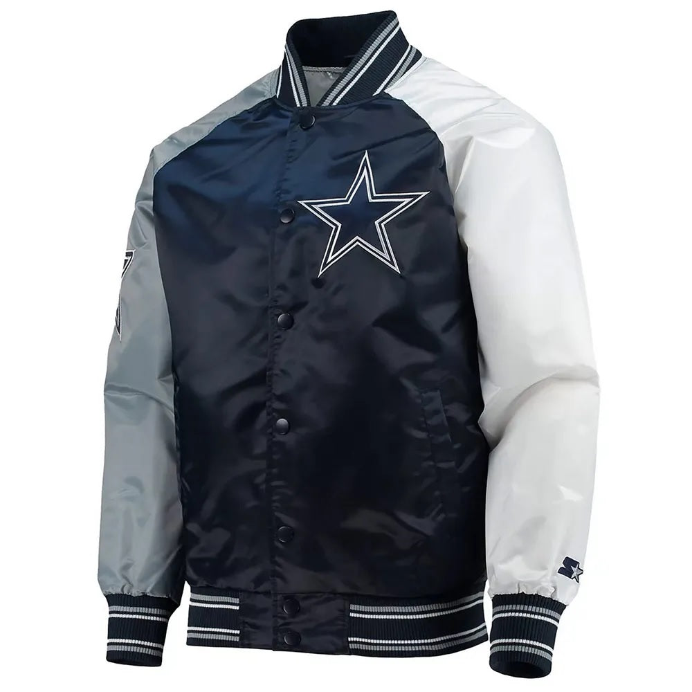 Dallas Cowboys The Reliever Varsity Satin Jacket