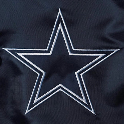 Dallas Cowboys The Reliever Varsity Satin Jacket - side view