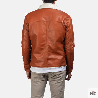 Dan Frost Tan Shearling Jacket Clanton Jacket