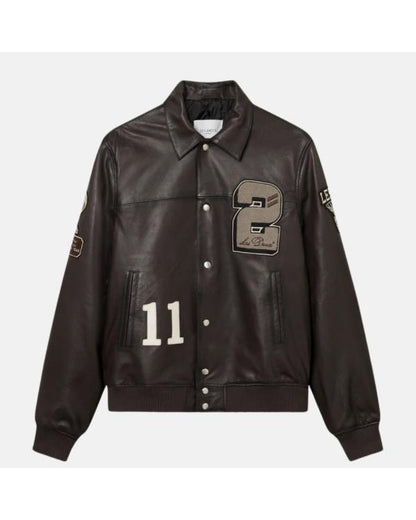 Daredevil Born Again S02 Michael Gandolfini Leather Varsity Jacket - view 2