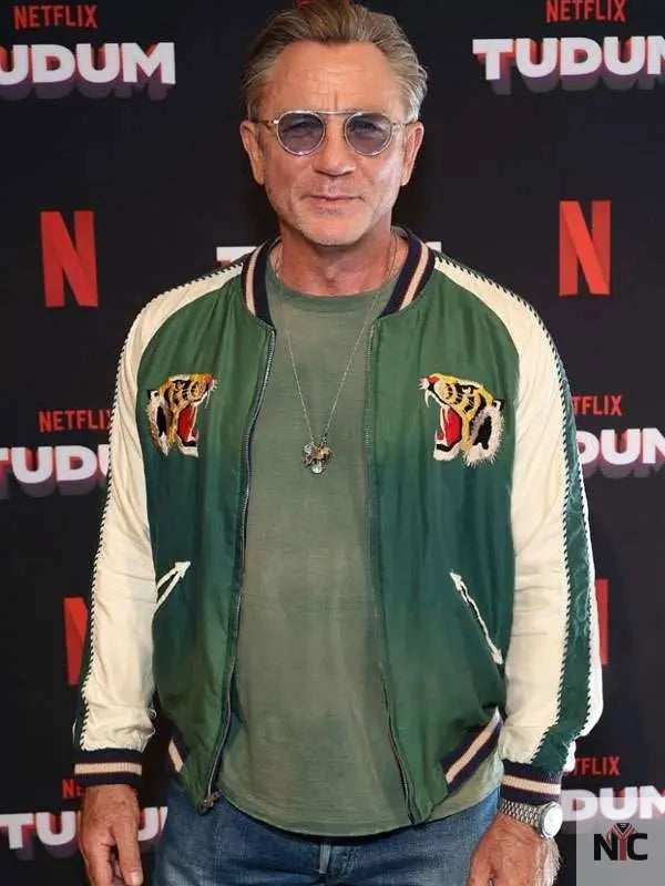Daniel Craig Tudum 2025 Bomber Jacket Clanton Jacket