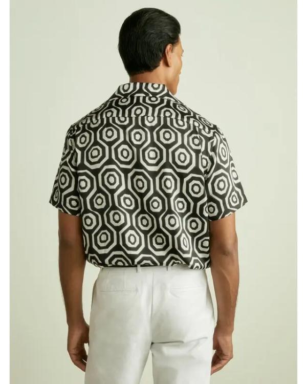 Tim Jo Reasonable Doubt Season 4 Geometric Print Shirt - side view