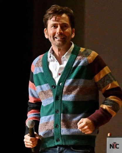 David Tennant New York Comic Con 2023 Cardigan Clanton Jacket