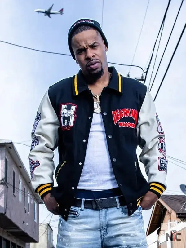Death Row Records Wool Bomber Jacket Clanton Jacket