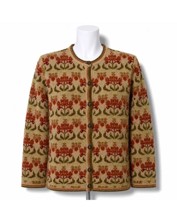 Gilmore Girls S03 Heidi Swedberg Brown Floral Pattern Cardigan - view 2
