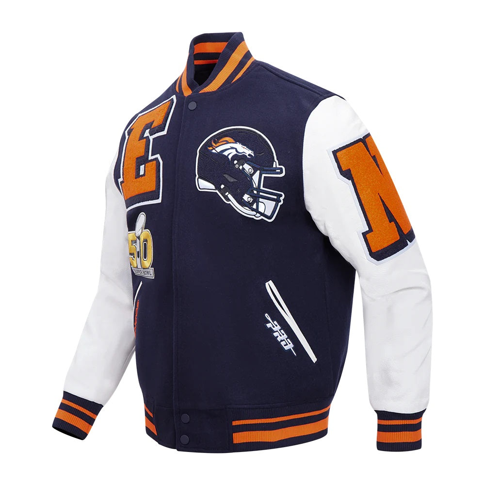 Denver Broncos Mashup Varsity Jacket - back view