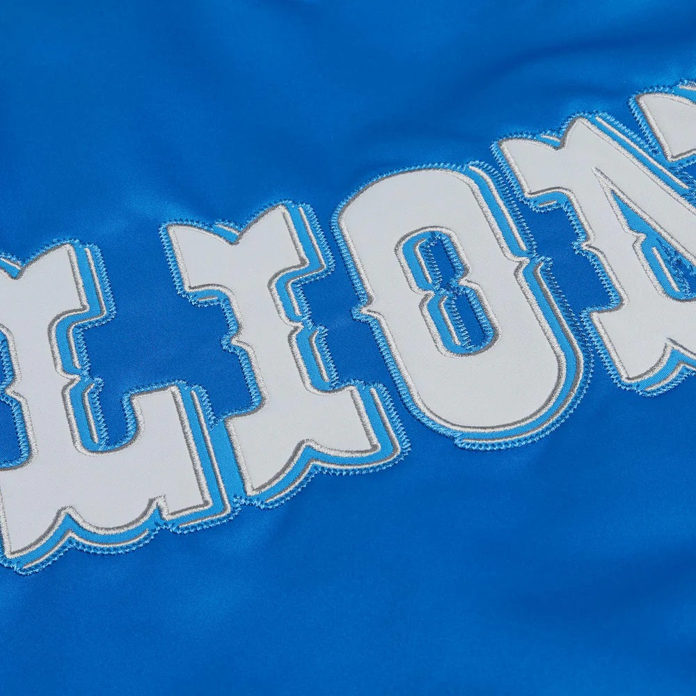 Starter Detroit Lions Heavyweight Satin Jacket - back view