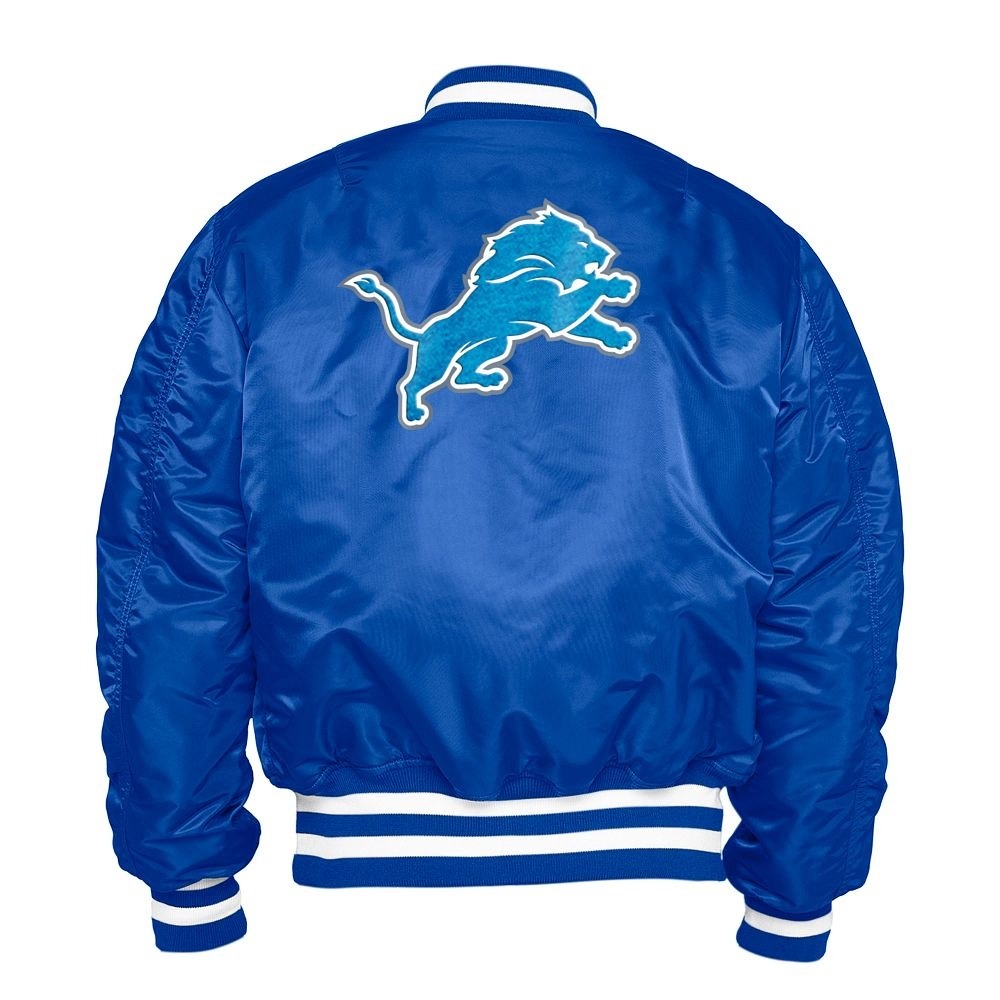 Detroit Lions Ma-1 Bomber Jacket - back view