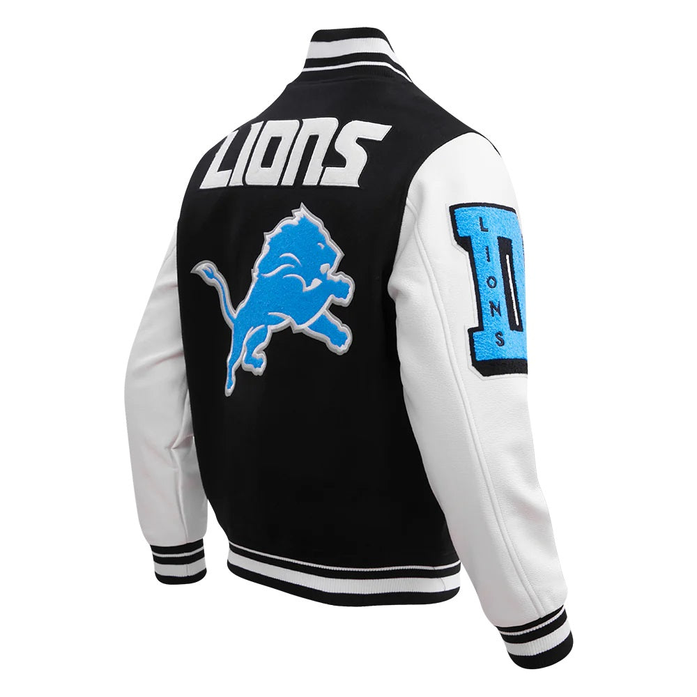 Detroit Lions Mashup Varsity Jacket - side view
