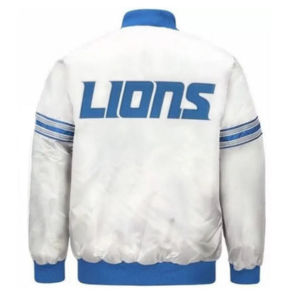Detroit Lions Striped Bomber Jacket - side view