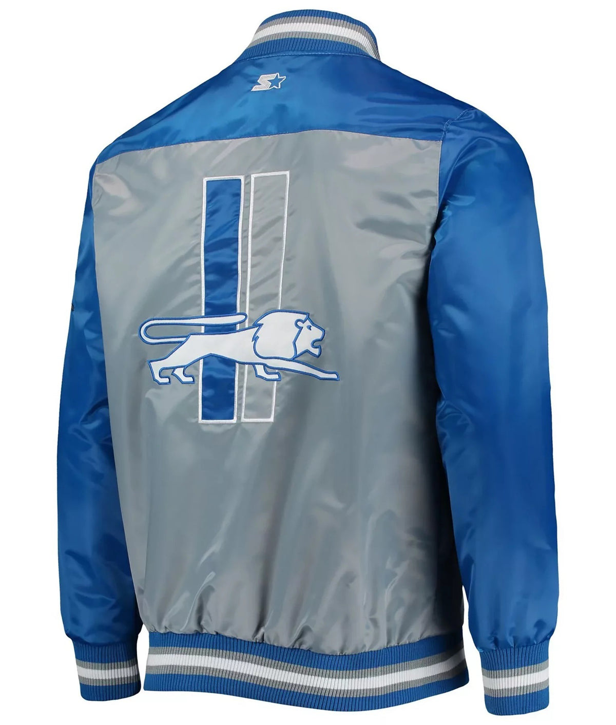 Detroit Lions The Tradition II Satin Jacket - back view