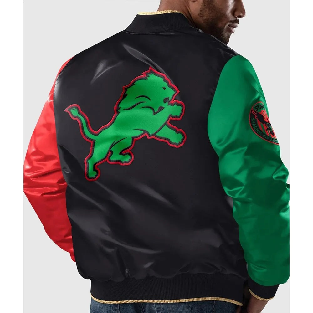 Detroit Lions Ty Mopkins Black History Month Jacket - detail view