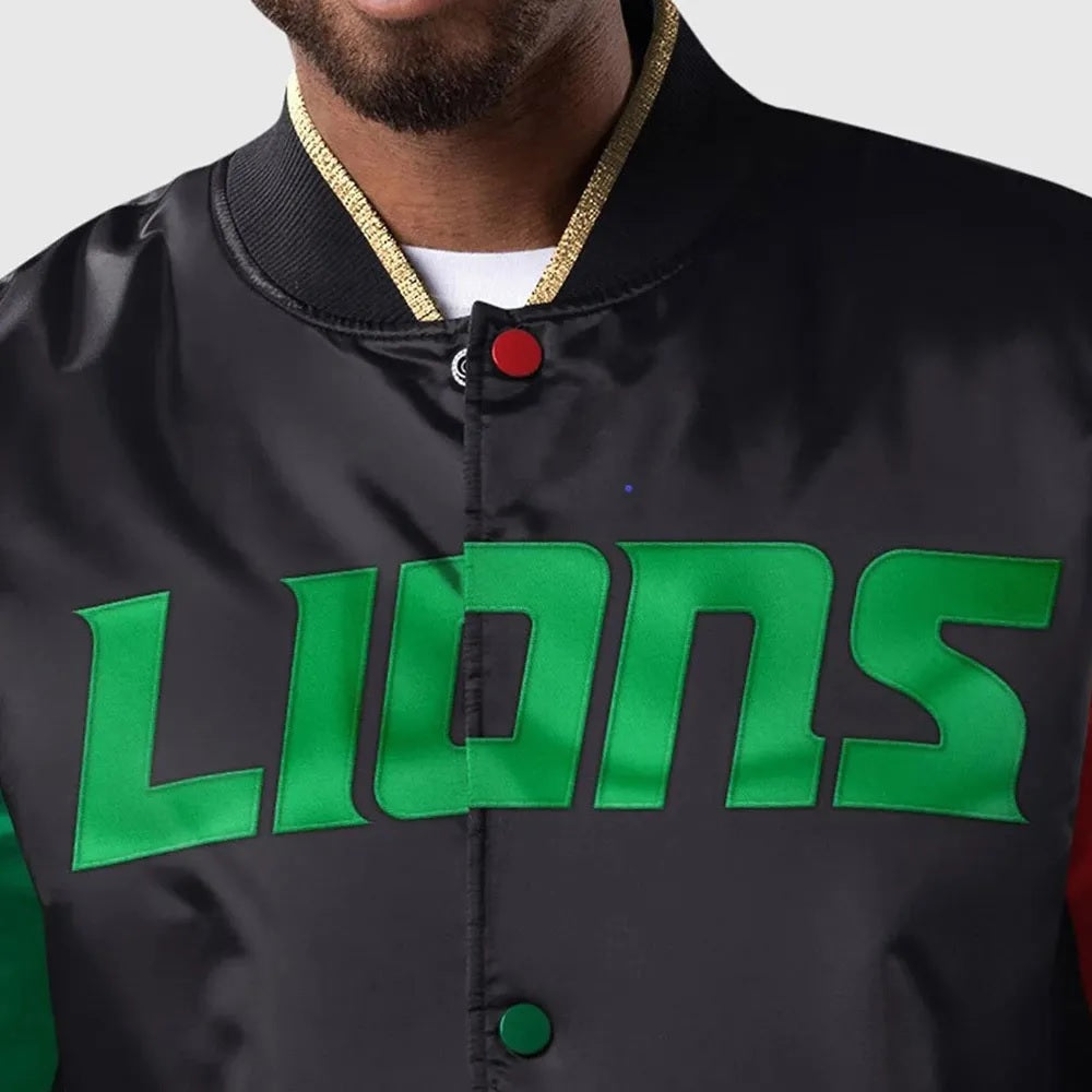 Detroit Lions Ty Mopkins Black History Month Jacket - back view