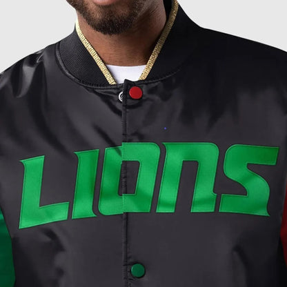 Detroit Lions Ty Mopkins Black History Month Jacket - back view