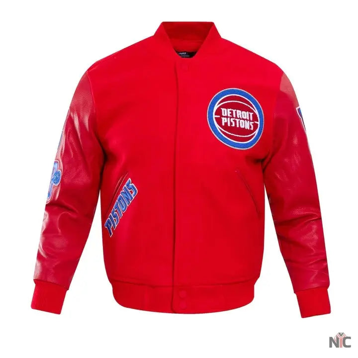 Detroit Pistons Classic Wool Varsity Jacket Clanton Jacket