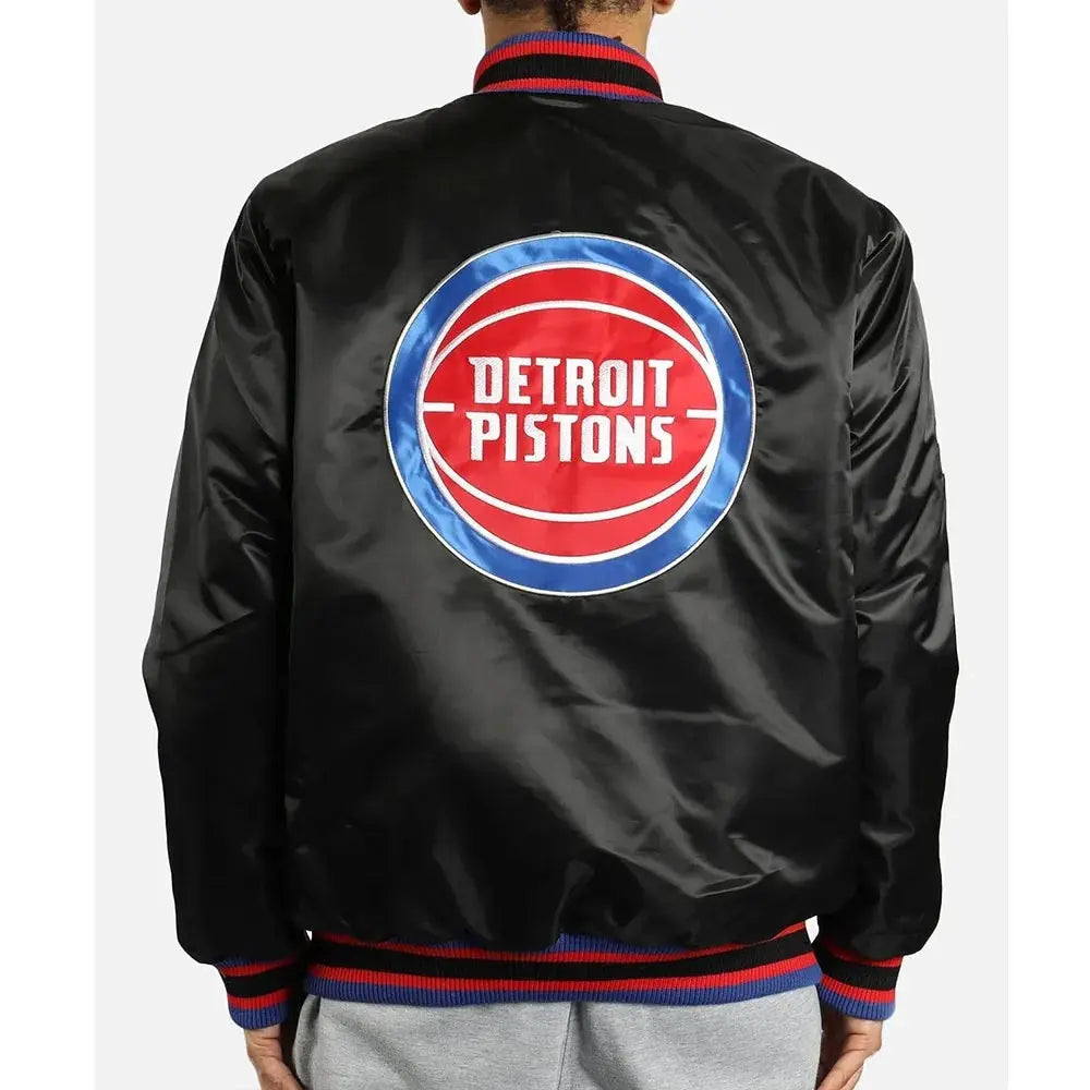 Detroit Pistons Finals Satin Jacket Clanton Jacket