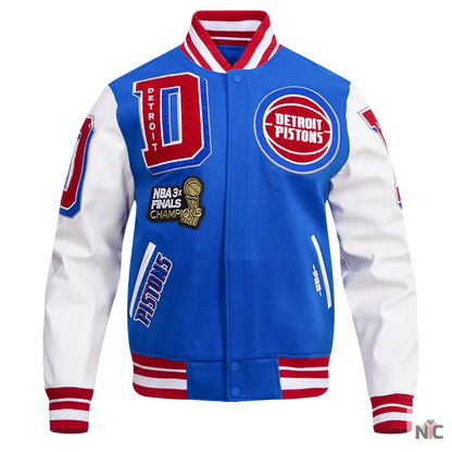 Detroit Pistons Mash Up Varsity Jacket Clanton Jacket