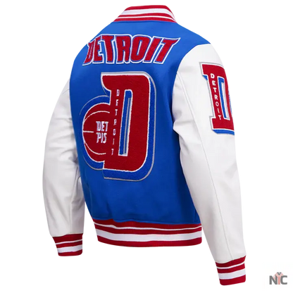Detroit Pistons Mash Up Varsity Jacket Clanton Jacket