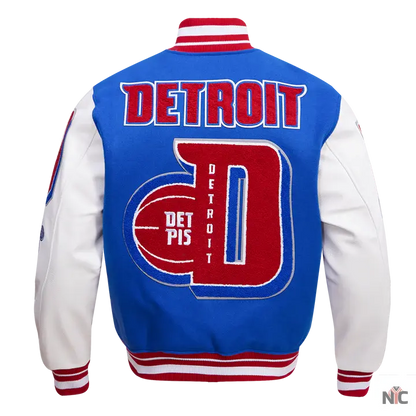 Detroit Pistons Mash Up Varsity Jacket Clanton Jacket