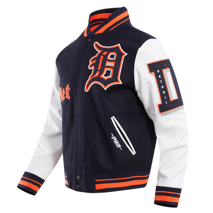 Detroit Tigers Old English Wool Varsity Jacket - side view