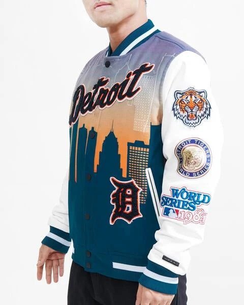 Detroit Tigers Remix Wool Varsity Jacket - detail view