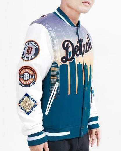 Detroit Tigers Remix Wool Varsity Jacket - side view