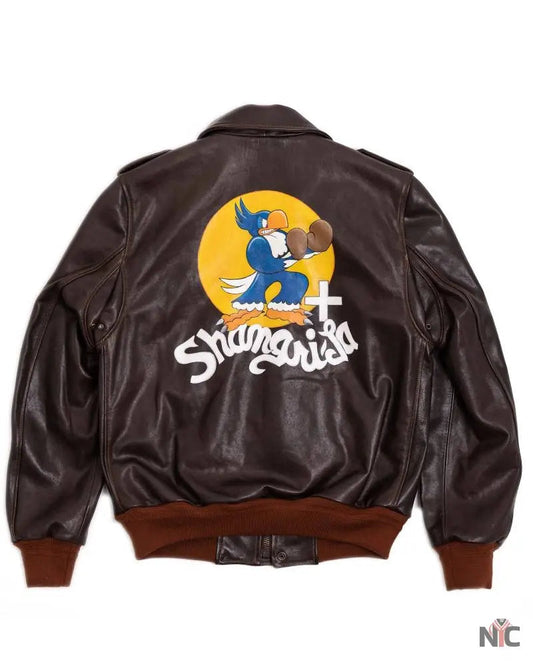 “Don Gentile” A-2 Hand Painted Testa di Moro Flight Jacket Clanton Jacket