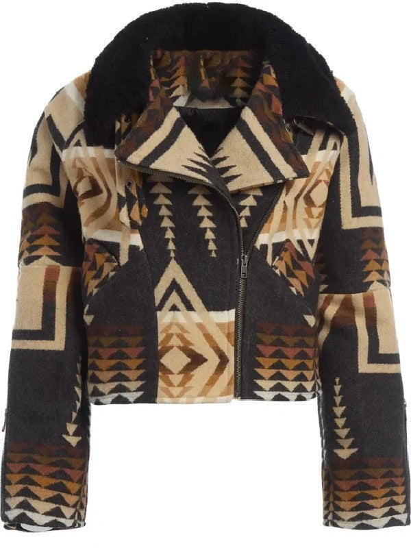 Dutton Ranch S01 Beth Dutton Western Aztec Print Jacket