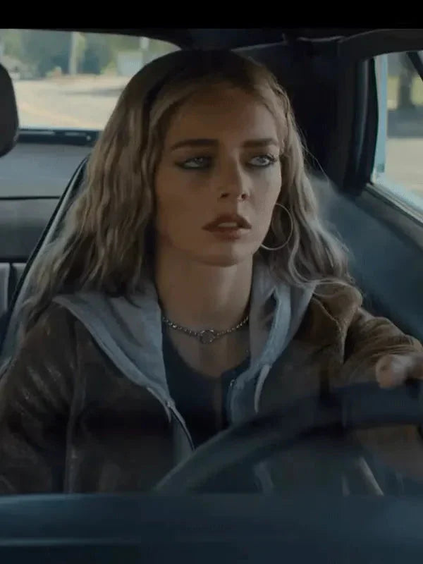 Eenie Meanie Samara Weaving Suede Leather Jacket Clanton Jacket