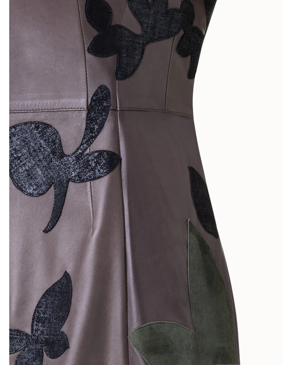 Emily In Paris S04 Anaïs Weill Floral Patchwork Leather Dress - view 5