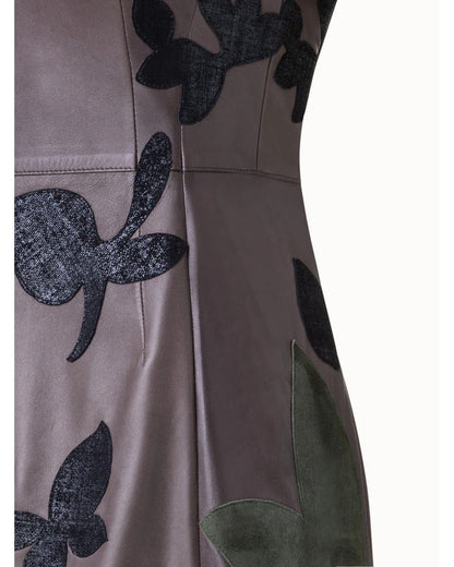 Emily In Paris S04 Anaïs Weill Floral Patchwork Leather Dress - view 5