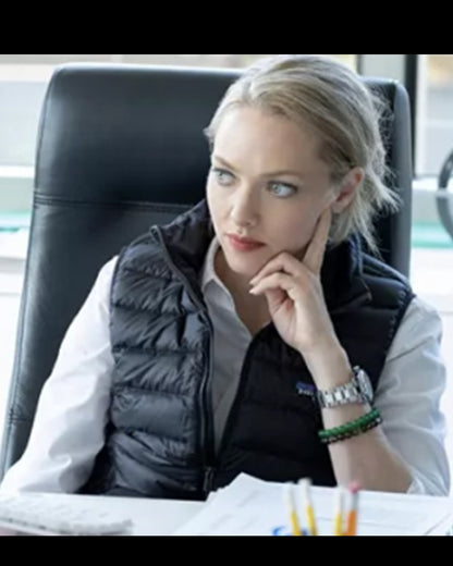 The Dropout 2022 Amanda Seyfried Black Vest - view 2