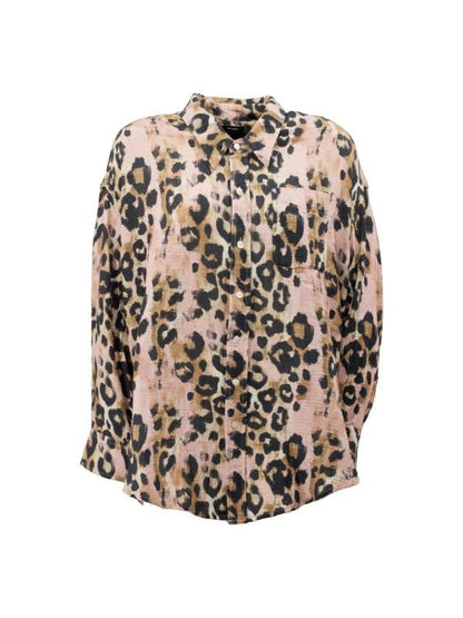 Elsbeth S4 Leopard Print Chest Pocket Shirt - view 2