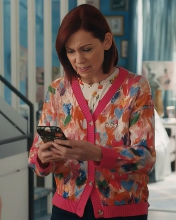 Elsbeth TV Series Carrie Preston Heart Printed Cardigan - view 2