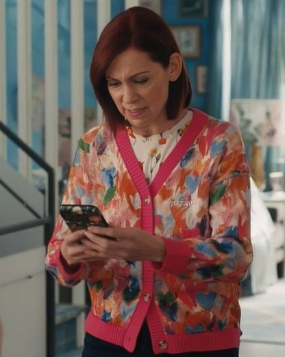 Elsbeth TV Series Carrie Preston Heart Printed Cardigan - view 2
